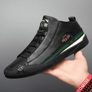 Kleid Schuhe Männer Casual Luxus Designer Schwarz Männer Turnschuhe Müßiggänger Männlich Mann Hightop Marke Leder für 231204