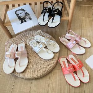 Luxury summer dress chunky heels sandals shoes women slingback heels designer double letter Printing leather shoes women classic casual shoes sandal