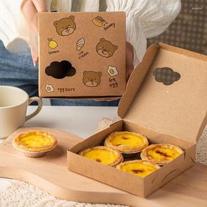 Geschenkverpackung Cupcake-Behälter Einweg-Eierkuchen-Verpackungsbox Lebensmittel-Dessert-Dekor für Feier-Party-Kuchen