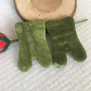 Dropshipping Natural Jade Massage Tool Guasha Board Gua Sha Ansiktsbehandling Naturlig Jade Stone Scraping Care Healthy Tool 12 LL