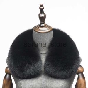 Scarves Luxury Winter 100% Real Fox Fur Scarf Women Neck Keep Warm Natural Fox Fur Square Collar Solid Short Scarves Fashion Fur Muffler J231204