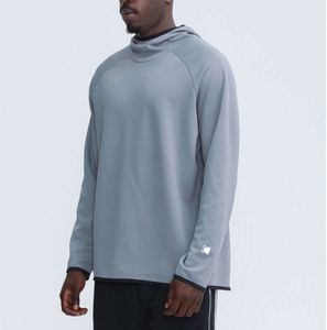 LU LU L MEN HOUDIES PULLOVER SPORT Lång ärm Yoga outfit Mens Style Loose Jackets tröja träning fitnesskläder andas och avslappnad modetrendkläder