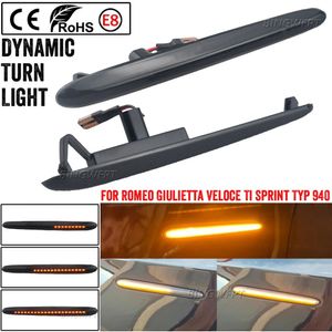Dynamic Blinker LED Turn Signal Light Side Marker Indicator Lamps för Alfa Romeo Giulietta 940 Veloce 2010-2021 Sprint 2010-2016