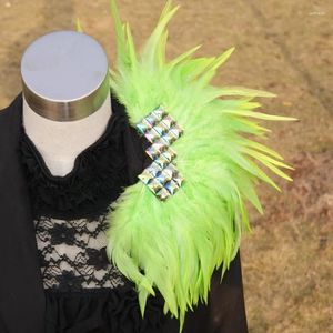 Brooches Handmade Fashion Feather Corsage For Stage Performers And Emcees Costume Accessories Women Gift