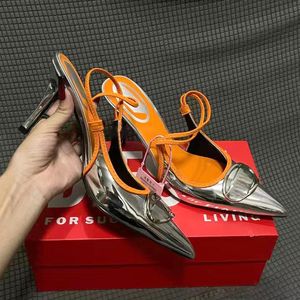 2024 New Dies El Dress Shoes Summer Sandal Office Career 6cm 9cm Sexy High Heel Dance Oval A Black Designer Slippe Party Women Denim Loafer Wedding Shoes Sady Gift Box