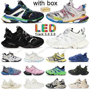 Designer balenciaha track 3 3.0 led Sneaker Luxury brand Shoes With Box Men Women LED Tracks 2.0 Triple white black grey pink leather Nylon trainers runners Paris tennis