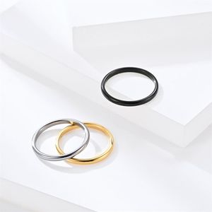 2mm Wolframstahlringe Designer Design Paarring einfache Art und Weise Männer und Frauen Ring hochwertiger Luxusschmuck Geschenk2564