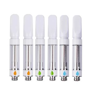 Pure ONE Ceramic Atomizer 0.8ml 1.0ml Empty Glass Tank Pureone Vape Cartridges Dab Wax Vaporizers Ceramic Coil Head Drip Tip 510 Thread for Preheating Battery