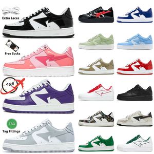 Lackleder Schwarz Bapesstas Sta Sk8 Designer-Schuhe für Damen Herren JJJJ Jound Weiß Grau Brasilien Grün Hai Silber Camo Pink University Red Apes DHgate Sneakers