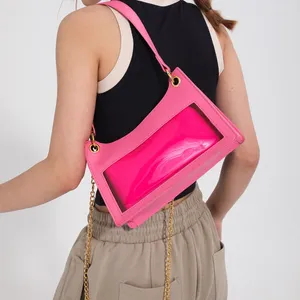 Вечерние сумки, брендовая дизайнерская женская сумка на плечо из искусственной кожи и желе, прозрачная сумка через плечо, трапециевидная сумка, тренд 2023 года