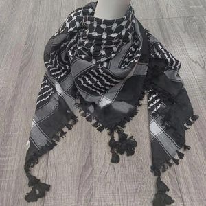 Scarves Arab Tactical Shemagh Military Scarf Outdoor Hiking Army Desert Windproof With Tassel Muslim Hijab For Men Women