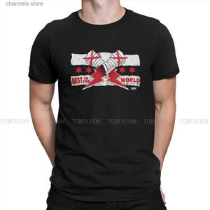 Мужские футболки Aew Best In The World CM Punk Мужская футболка Хлопковая модная футболка с круглым вырезом Harajuku с коротким рукавом T231204