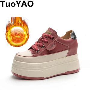 Höjd ökar skor 9 cm äkta läderplattform sneakers kilskor för kvinnor andningsbara sneakers hösten casual skor dolda häl zapatillas mujer 231204