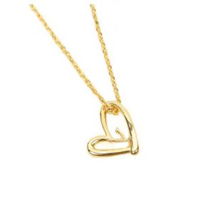 Fashion gold Heart Pendant Necklaces for women party wedding lovers gift jewelry engagement with Box NRJ1972