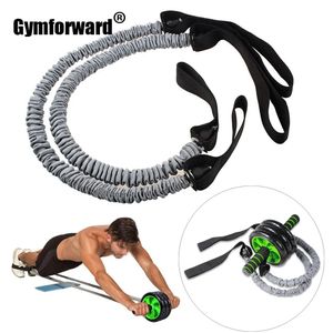 AB Rollers Fitness Abdominal Wheel Roller CrossFit Motstånd Band Ropes AB Pracing ABS Trainer Elastic Tube Gym Equipment 231104