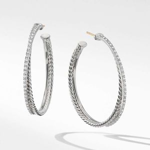Bracciale DY braccialetti con cavi firmati gioielli di moda Orecchini ad anello con croce di diamanti in argento sterling DY xmm Vendita diretta