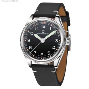 Other Watches PAGANI DESIGN 2023 New Men's es Pilot Military Quartz For Men AR Sapphire Mirror M Waterproof Leather Wrist Q231204