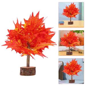 Decorative Flowers Fall Decoration Simulated Maple Simulation Tree Bonsai Table Miniature Fake Trees Ornaments Artificial Office