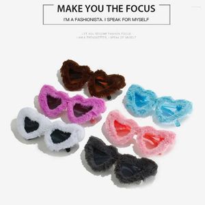 Sunglasses UV400 Full-Frame Plush High Definitions Fashionable Cosplay Goggles For Party Decorative Glasses Christmas Supplies