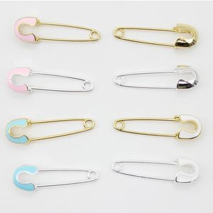 Pins Broschen Islam 3,8 cm ohne Schlaufen Sicherheitsnadel rosa blau Emaille mit Gold versilbert kleine Brosche Baby Pins Broschen 231204