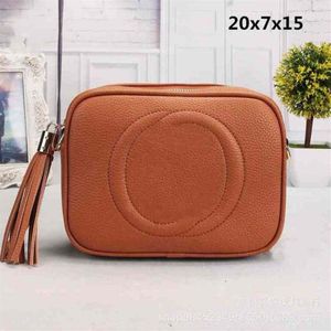 Bolsa para câmera feminina estilo cor sólida padrão lichia zíper quadrado horizontal bolsa mensageiro de ombro único268R