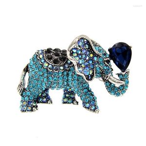 Brooches CINDY XIANG Rhinestone Elephant For Women Vintage Animal Pin 6 Colors Avaibale Design High Quality 2023