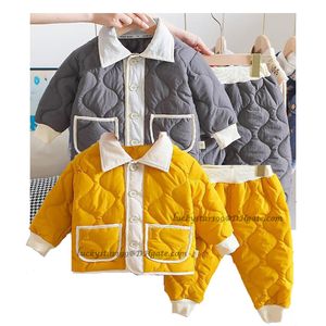 Dzieciowe Zima bawełniane zestawy odzieży 1-5t Baby Boys Designer Projektant Grutuje ciepłe bawełniane ubrania 2pcs/set