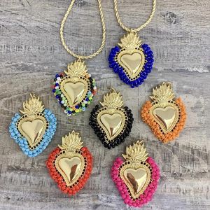Ожерелья с подвесками, 5 шт., позолоченные для девочек, богемное красочное сердце Миюки, подвеска-подвеска, ожерелье, вечерние свадебные украшения, подарок