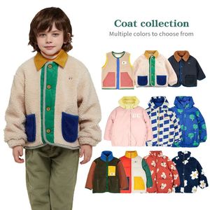 Down Coat in Stock Children's 2023 Autumn Winter BC Girls 'Thicked Multifunktionella bomullspojkarnas tvåsidiga lammklänning 231204