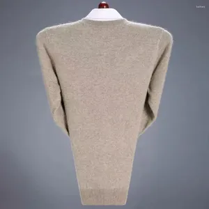 Men's Sweaters Base Layer Shirt Women Top V Neck Solid Color Knitted Sweater Fall Winter Thick Pullover Soft Elastic Mid