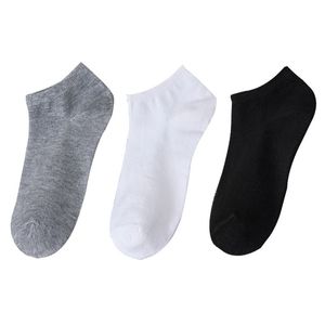 Мужские носки с низким вырезом, черные, белые, серые, дышащие хлопковые спортивные мужские однотонные короткие носки, тапочки для женщин