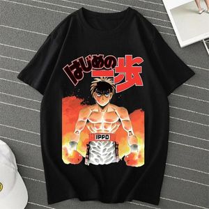 Mens T Shirts Takamura KGB Makunouchi Tshirts Fashion Casual Streetwear Womens Brand Trendy Korean Tops Hajime No Ippo Anime Tees