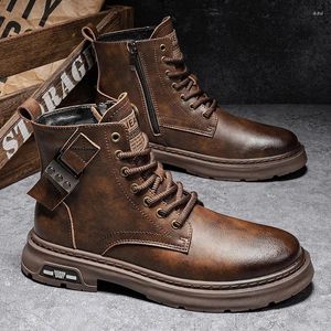 Boots Stylish Men 2023 Genuine Leather Male Military Non-Slip Men's Low Top Casual Walking Shoes Desert Tactical