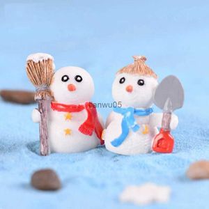 Christmas Decorations ZOCDOU 1 Piece Snowman Christmas Day Winter Child Snowball Model Small Statue Figurine Crafts Ornament Miniatures Home DecorL231117