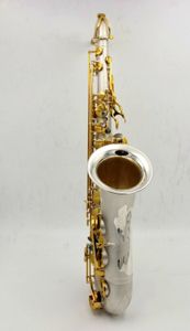 Eastern Music B Flat Pro Använd Satin Silver Plated Gold Key Tenor Saxophone AAA