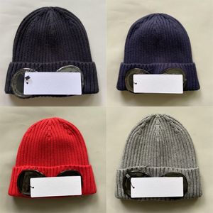 Gerippte Herren-Mütze, Designer-Wintermütze, Totenkopf-Mütze, gestrickt, Wolle, dick, Hip-Hop-Mütze, luxuriös, modisch, Klettern, Sport, lässig, mit Schutzbrille, ga040