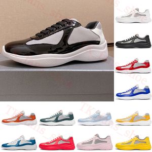 Luxe Casual schoenen platform americas cup Sneakers voor heren Dames Top Lakleer Platte sneakers Zwart wit Mesh Veters Rubberen zool Runner trainer Dhgate 38-46