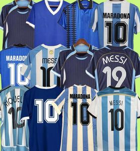Retro ArgentinasE Soccer jerseys classic Maradona vintage Football Shirt MESSIs RIQUELME 10 11 96 97 1978 1986 CRESPO TEVEZ ORTEGA BATISTUTA 1994 1998 2002 2006 2014