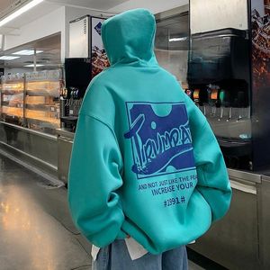 Mens Hoodies Sweatshirts Hoodie Korean Style High Street Hiphop Fashion Clothes Autumn and Winter Loose Trendy Harajuku Hooded Shirt 231204