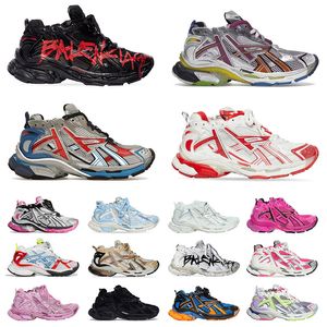 Gratis fraktskor Original OG Track Runners 7.0 Män Kvinnor Luxury Designer Shoes Multicolor Graffiti Black Blugu Pink Mens skor Big Sneakers Trainers Dghate Dghate Dghate