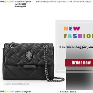Nya Kurt Geiger London Kensington Treasure-G Top Designer Bag Crossbody Bag Stripes Luxury Mini Big Cross Body äkta läderkvinnor Bag le