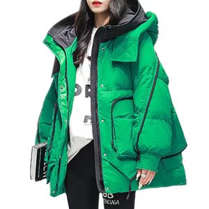 Big brand down jacket female European goods explosion 2023 winter new popular high-end white duck down bread clothing