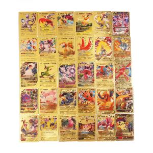 Gold foil children's toys PVC card game collection card board game international chess fun game card
