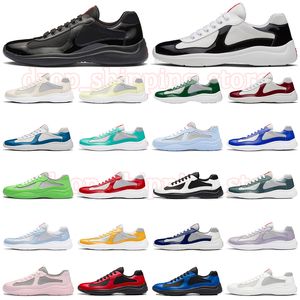 Americas Cup Casual shoes Outdoors Men Mesh Luxury platform shoes loafers Patent Leather Low Top America Rubber Sole Womens Sneaker trainer black white Dhgate 38-46