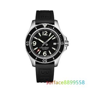 Super Ocean Mechanical Watch Men Fashion Blue Blackbird Swiss Watch Watch Rotatable ، Superocean Avenger Rubber Rubber Gents Sportwatches BL