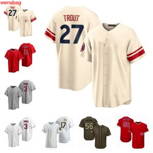 Customize 27 Mike Trout 17 Shohei Ohtani Baseball 6 Anthony Rendon 37 Dylan Bundy 25 Jared Walsh 22 David Fletcher Ed Jersey Yth-6xl Size