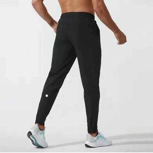 Lu lu l erkek jogger uzun pantolon spor yoga kıyafeti hızlı kuru çizim sporu cepleri eşofman pantolonları erkekler gündelik elastik bel fitness nefes alabilir