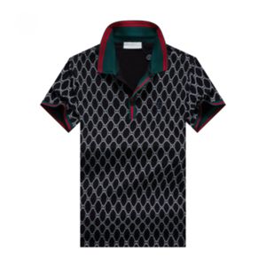 Men Polo Summer Cotton Designer Letter Print Mens Polos Short Sleeves Fashion Work Golf Casual Polo