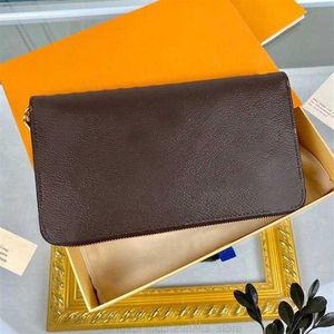 Designers Leather Single dragkedja långa plånböcker Kvällspåsar myntväska präglad koppling plånbok med låda seriellt mvs läder286m