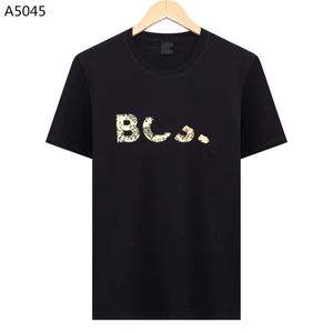 20233s Men's T Shirt Manga Curta Tees Polos Mens Camisetas Verão Simples Ícone de Alta Qualidade Algodão Casual Cor Sólida T-shirt Homens Moda Tee